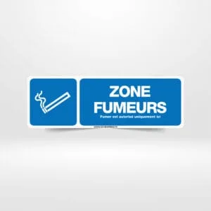 panneau zone fumeurs ISO 7010 Panneau Zone Fumeurs