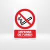 Panneau Défense de Fumer pour signalisation de sécurité en Tunisie