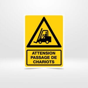 Panneau Attention Passage de Chariot pour signalisation en Tunisie