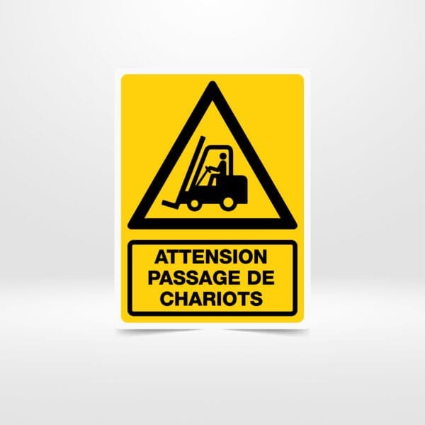 Panneau Attention Passage de Chariot pour signalisation en Tunisie