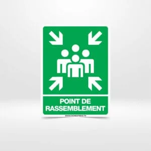 Panneau Point de Rassemblement pour signalisation en Tunisie