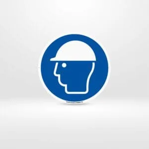 plaque-casque-protection-obligatoire-tunisie.jpg Plaque casque de protection obligatoire pictogramme ISO 7010 Tunisie