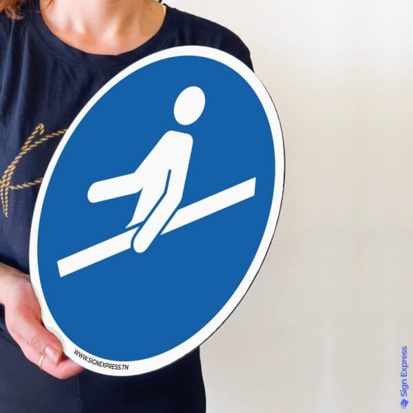 Plaque main courante obligatoire pictogramme ISO 7010 Tunisie