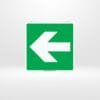 Flèche évacuation ISO 7010 sur plaque verte – signalisation sécurité Tunisie