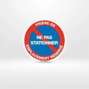 Plaque signalétique "Interdit de stationner" en Alucobond, fixation vis ou adhésif, signalétique de sécurité, Tunisie