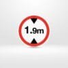 Panneau de limitation de hauteur 1.9 m – Signalisation de sécurité Tunisie