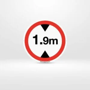 Panneau de limitation de hauteur 1.9 m – Signalisation de sécurité Tunisie