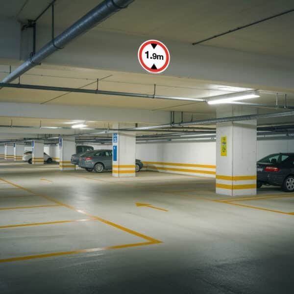Panneau de limitation de hauteur 1,9 m