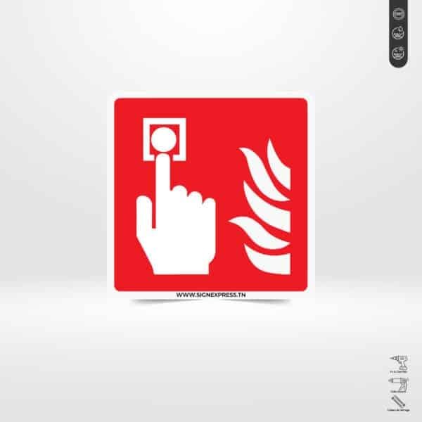 Plaque Point d’alarme incendie ISO 7010 – sécurité Tunisie