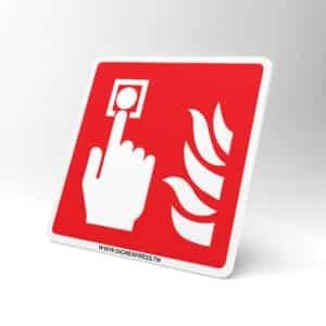 Plaque Point d’alarme incendie ISO 7010 – sécurité Tunisie