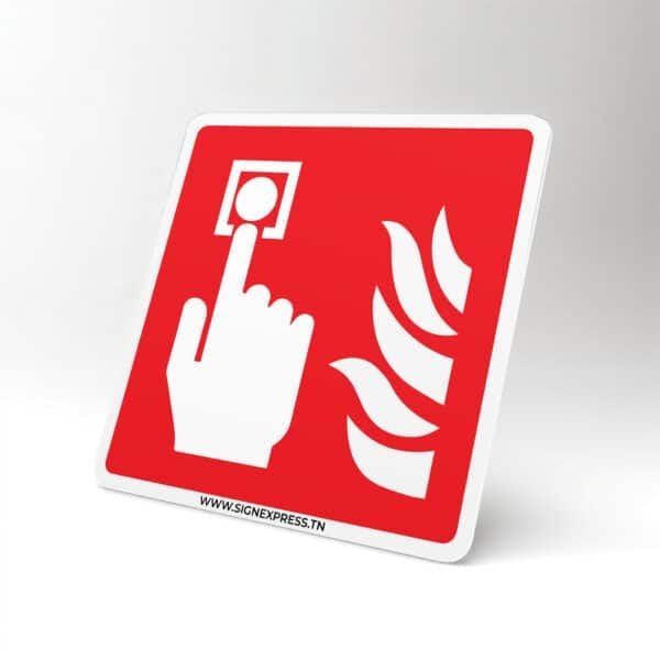 Plaque Point d’alarme incendie ISO 7010 – sécurité Tunisie