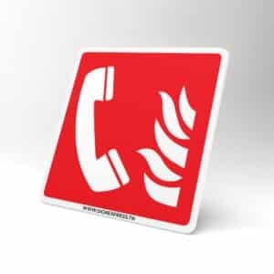 Plaque Téléphone incendie ISO 7010 – sécurité Tunisie