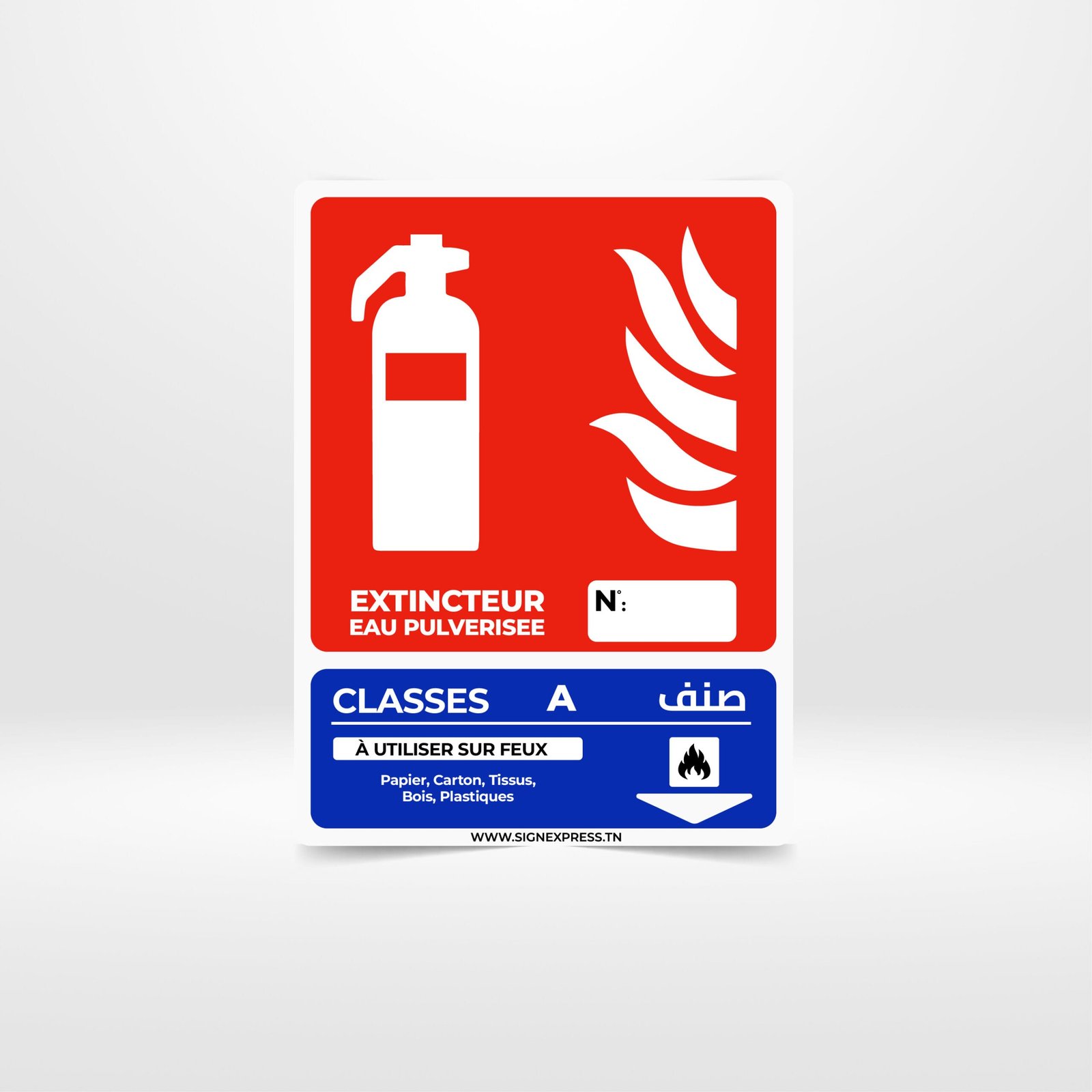 Panneau extincteur Classe AB – PVC 125×190 mm DIJON