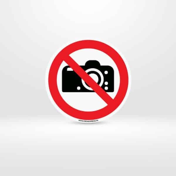 Plaque Interdit de photographier ISO 7010 – Tunisie