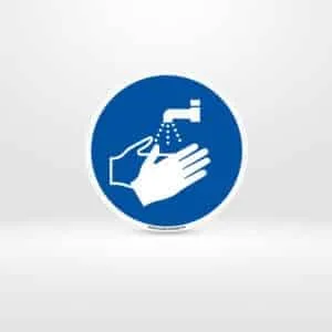 Plaque Lavage des mains obligatoire ISO 7010 – Tunisie