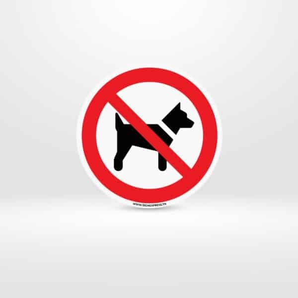 Plaque Interdits aux chiens ISO 7010 P011 – Tunisie
