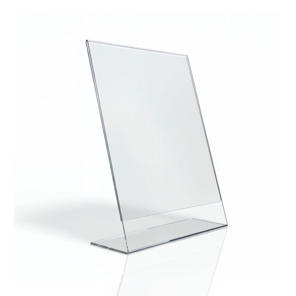 Présentoir de table (chevalet) en Plexiglas transparent, porte-menu ou porte-affiche A4/A5 pour PLV, Sign Express Tunisie.