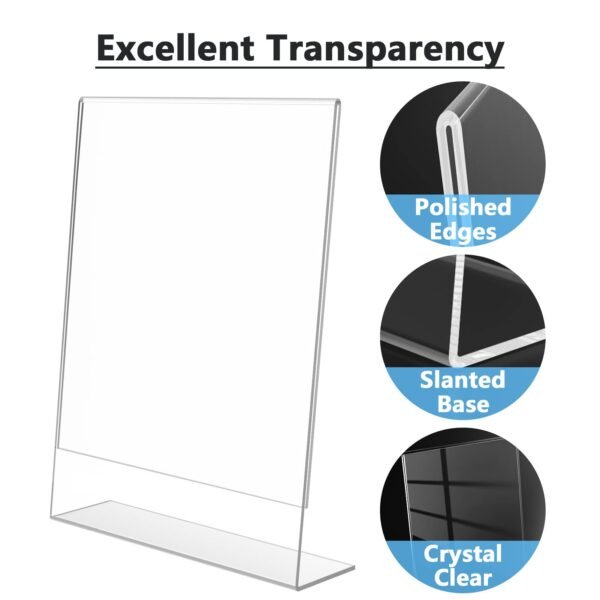 Porte-affiche en plexiglas transparent A4 et A5 sur pied pour affichage en Tunisie