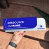 Plaque de bureau personnalisée Ressource Humaine en Alucobond 30x12 cm - Sign Express Tunisie