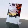 Porte-affiche en plexiglas transparent A4 et A5 sur pied pour affichage en Tunisie