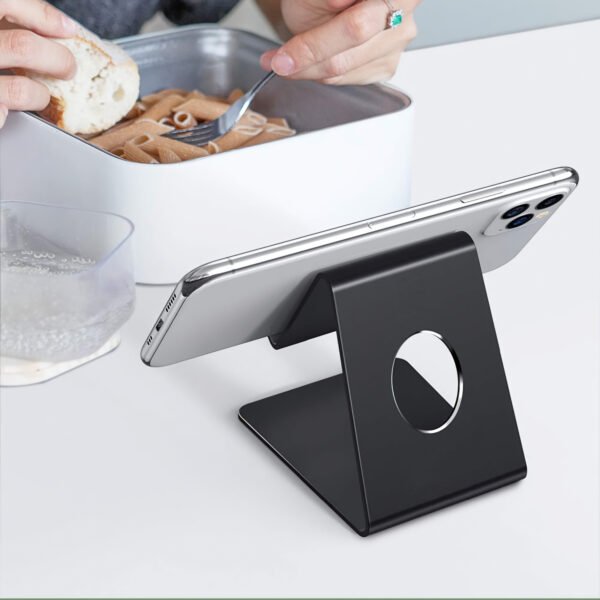 Support smartphone en plexiglas noir ou transparent, fabriqué en Tunisie
