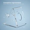 Support smartphone en plexiglas noir ou transparent, fabriqué en Tunisie
