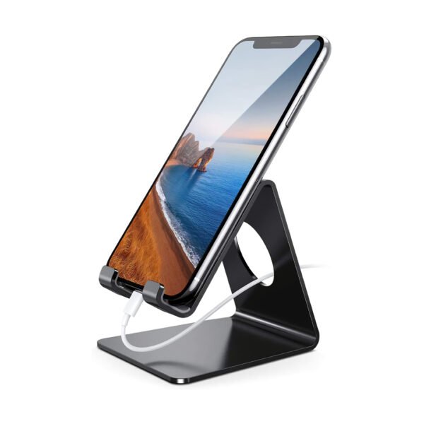 Support smartphone en plexiglas noir ou transparent, fabriqué en Tunisie