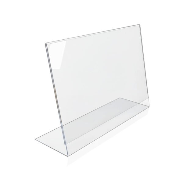 Présentoir de table (chevalet) en Plexiglas transparent, porte-menu ou porte-affiche A4/A5 pour PLV, Sign Express Tunisie.