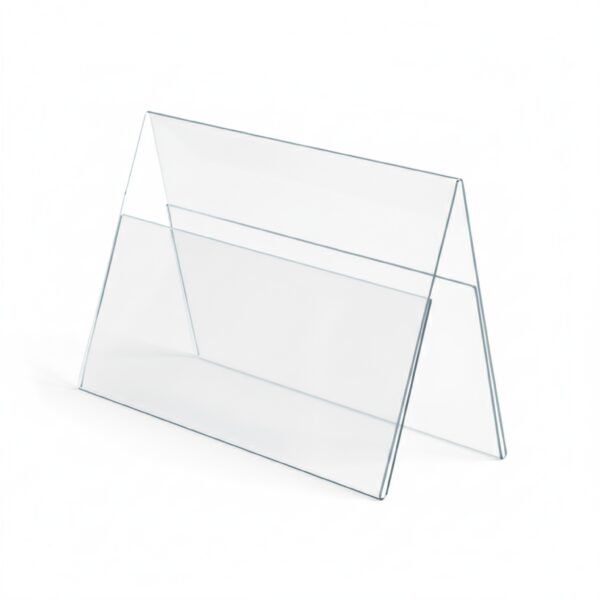 porte-menu-plexi-table-horizontal-a5-double-face-tunisie.jpg Porte-menu de table en plexi transparent, format A5 horizontal, un chevalet double-face pour restaurant, vendu en Tunisie.