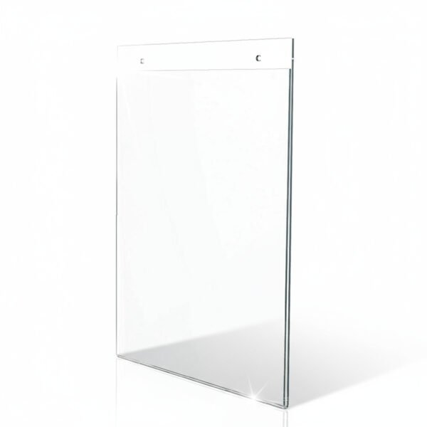 Porte-affiche mural en Plexiglas transparent format A4, pour signalétique de bureau ou affichage obligatoire, Sign Express Tunisie.