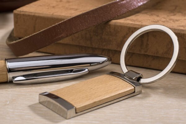 Coffret Cadeau Écologique | Stylo & Porte-Clé Bambou