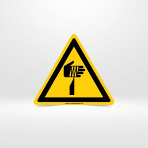 Pictogramme danger coupure main élément pointu triangle jaune - Signalétique sécurité atelier Tunisie - SignExpress.