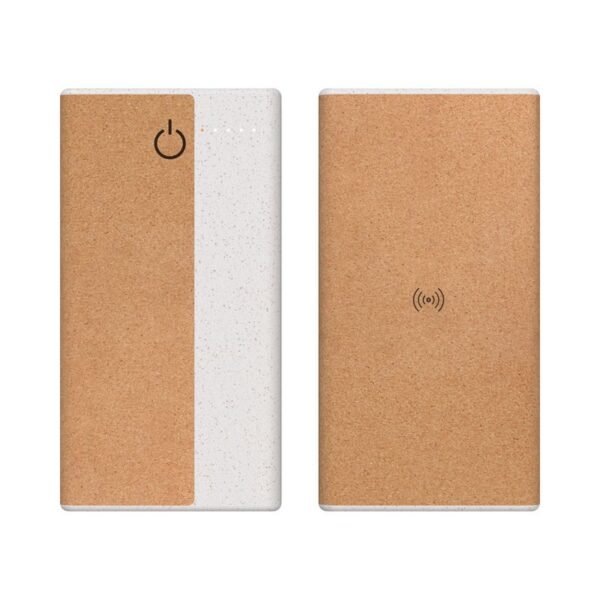 Powerbank Écologique "Archimedes" 10 000 mAh – Liège & Paille de Blé