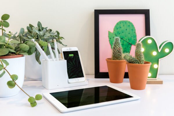 Organisateur de Bureau & Chargeur Sans Fil