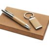 Coffret Cadeau Écologique | Stylo & Porte-Clé Bambou