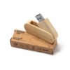 Clé USB en bois de bambou format compact vue de dos.