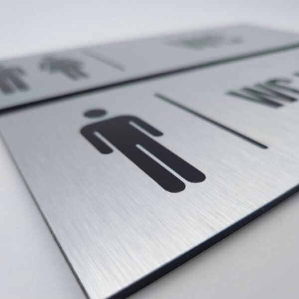 Plaque Signalétique WC Hommes - Toilettes Messieurs