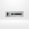Signalétique WC Hommes aluminium brossé pictogramme homme.