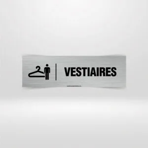 Plaque Vestiaires Homme – Signalétique Salle de Sport & Usine Plaque de porte vestiaires homme pictogramme cintre signalétique tunisie.